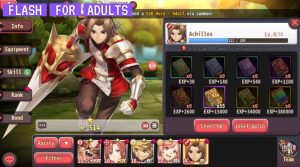 leveling up heroes in lusty odyssey