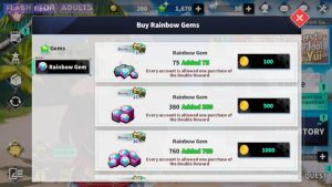 the cost of rainbow coin packages